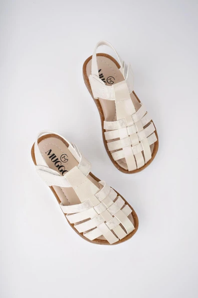 Muggo Rapunzel Garantili Günlük Ortopedik Hafif Taban Cırtlı Kız Çocuk Sandalet - 3