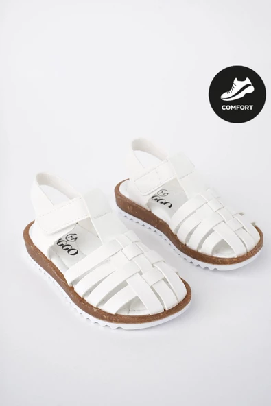 Muggo Rapunzel Garantili Günlük Ortopedik Hafif Taban Cırtlı Kız Çocuk Sandalet - 6