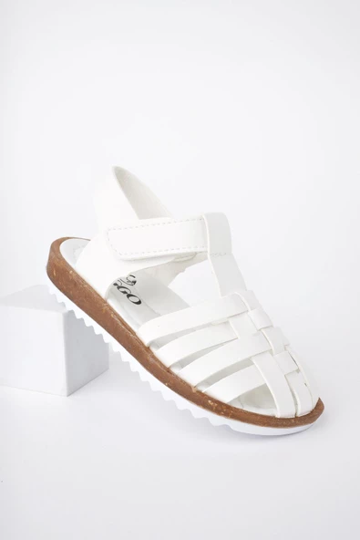 Muggo Rapunzel Garantili Günlük Ortopedik Hafif Taban Cırtlı Kız Çocuk Sandalet - 10