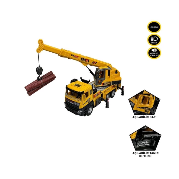 XX992-02AB Çek Bırak Işıklı ve Sesli Kule Vinç 1:28 -Vardem Oyuncak - 4