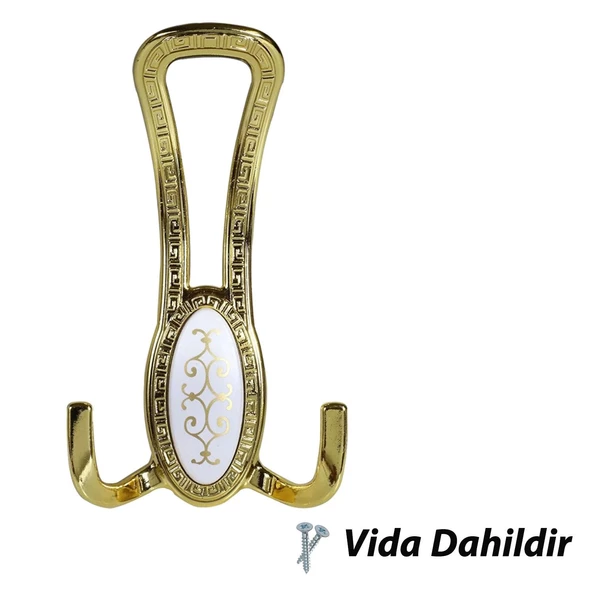 6 Adet Seç Portmanto Altın Gold Askı Vestiyer Duvar Askısı Askılık Metal Dolap Elbise Askılığı - 4
