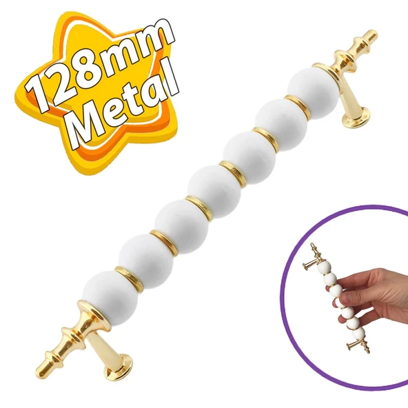 İnci Kulp 128 mm Altın Gold Mutfak Kulpu Çekmece Dolap Kapak Kulbu Metal Mobilya Dolabı Kulpları