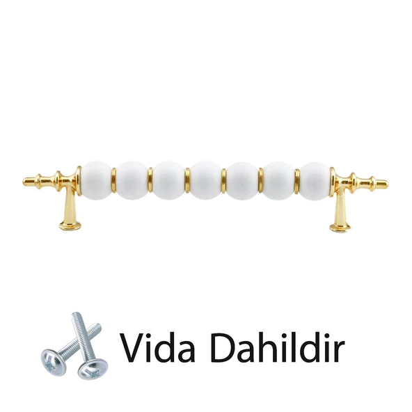 5 Adet İnci Kulp 128 mm Altın Gold Mutfak Kulpu Çekmece Dolap Kapak Kulbu Metal Mobilya Dolabı Kulpları - 4