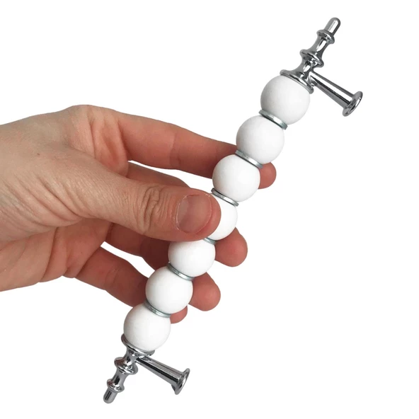 12 Adet İnci Kulp 128 mm Krom Mutfak Kulpu Çekmece Dolap Kapak Kulbu Metal Mobilya Dolabı Kulpları - Resim 2