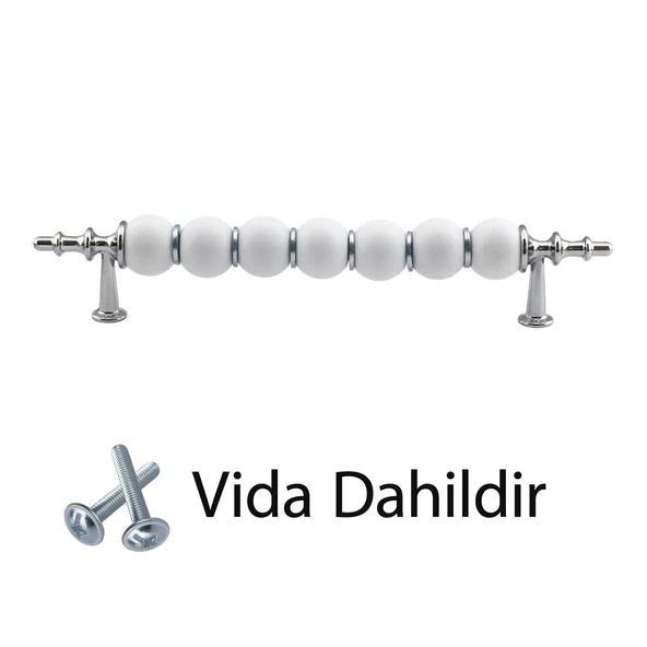 12 Adet İnci Kulp 128 mm Krom Mutfak Kulpu Çekmece Dolap Kapak Kulbu Metal Mobilya Dolabı Kulpları - Resim 4