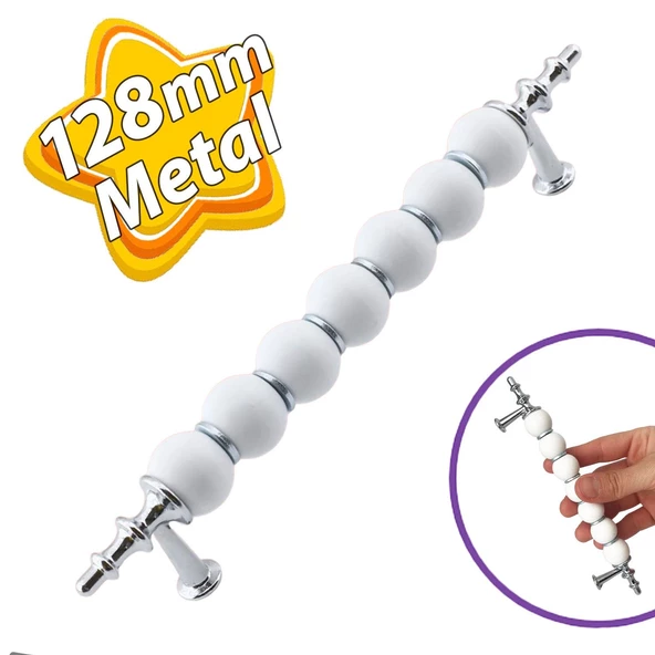 İnci Kulp 128 mm Krom Mutfak Kulpu Çekmece Dolap Kapak Kulbu Metal Mobilya Dolabı Kulpları