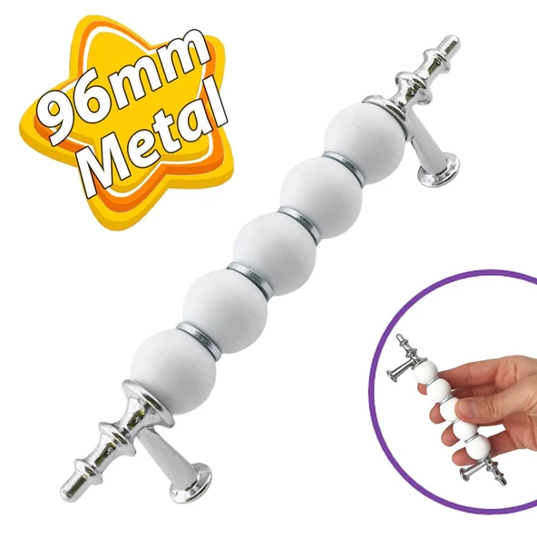 İnci Kulp 96 mm Krom Mutfak Kulpu Çekmece Dolap Kapak Kulbu Metal Mobilya Dolabı Kulpları