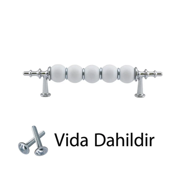 5 Adet İnci Kulp 96 mm Krom Mutfak Kulpu Çekmece Dolap Kapak Kulbu Metal Mobilya Dolabı Kulpları - Resim 4