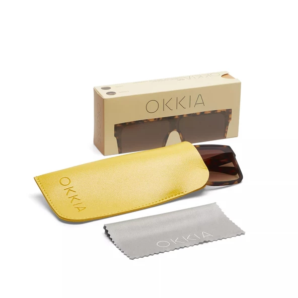 Okkia Tokyo Unisex Güneş Gözlüğü Klasik Havana - 7