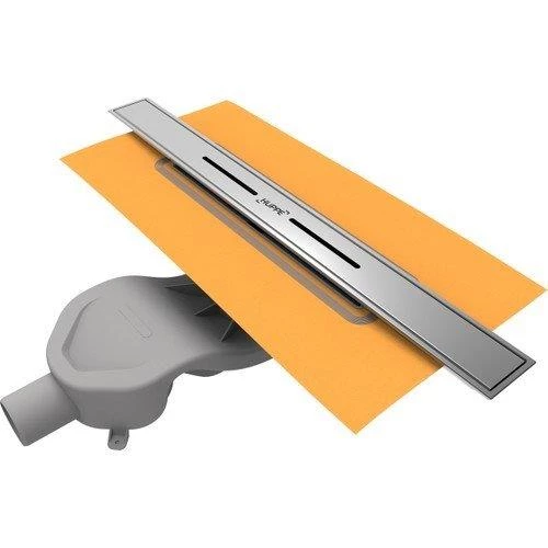 47H0021000000008-Hüppe Galata X Duş Kanalı - Yandan Çıkışlı 60 Cm - Mat Satine