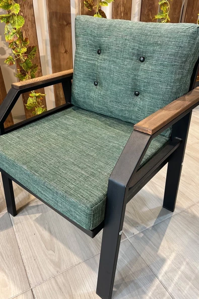 UFUK HOME Kavacık 2 1 1 Açık Yeşil Bahçe Takımı, Bahçe Mobilyası, Balkon Takımı, Açık Yeşil Bahçe Çay Seti - 4