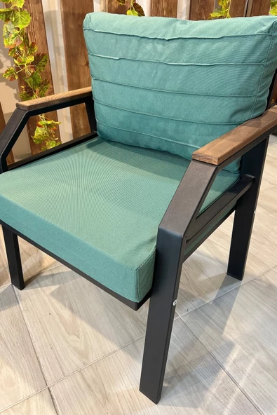 UFUK HOME Kavacık 2 1 1 Yeşil Bahçe Takımı, Bahçe Mobilyası, Balkon Takımı, Yeşil Bahçe Çay Seti - 4