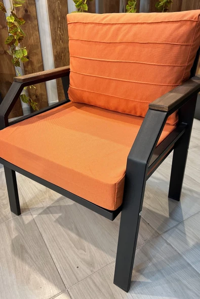 UFUK HOME Kavacık 3 1 1 Turuncu Bahçe Takımı, Bahçe Mobilyası, Bahçe Masa Takımı, Balkon Bahçe Mobilyaları - 2