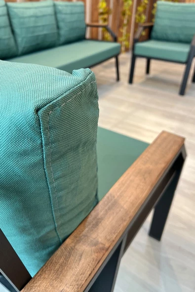 UFUK HOME Kavacık 3 1 1 Yeşil Bahçe Takımı, Bahçe Mobilyası, Bahçe Masa Takımı, Balkon Bahçe Mobilyaları - 3