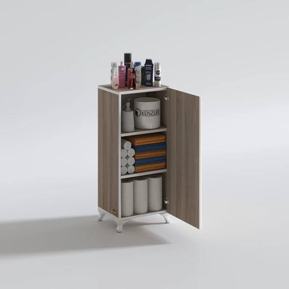 Kenzlife mutfak dolabı mine 088*030*032 crd kapaklı ayaklı banyo evrak ofis kitaplık ayakkabılık kiler - 7