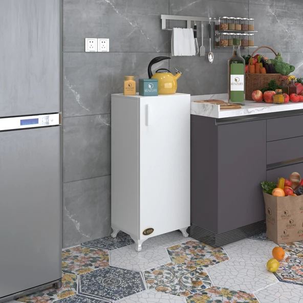 Kenzlife mutfak dolabı mine 088*030*032 byz kapaklı ayaklı banyo evrak ofis kitaplık ayakkabılık kiler