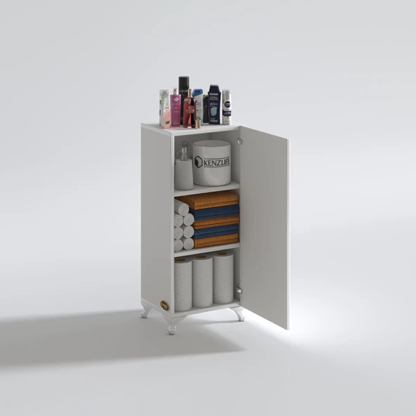 Kenzlife mutfak dolabı mine 088*030*032 byz kapaklı ayaklı banyo evrak ofis kitaplık ayakkabılık kiler - 3