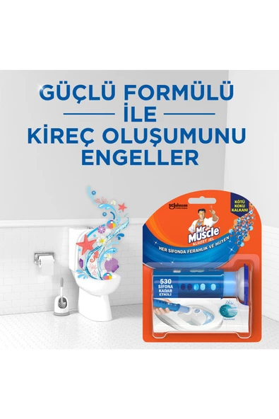 Mr. Muscle Klozet Jel Blok, Tuvalet Temizleyici, Marine, 36g - 2