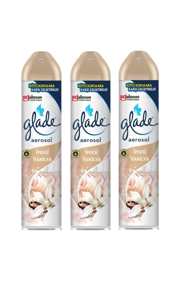 Glade Oda Kokusu Aerosol Ipeksi Vanilya 300 ml X 3 Adet