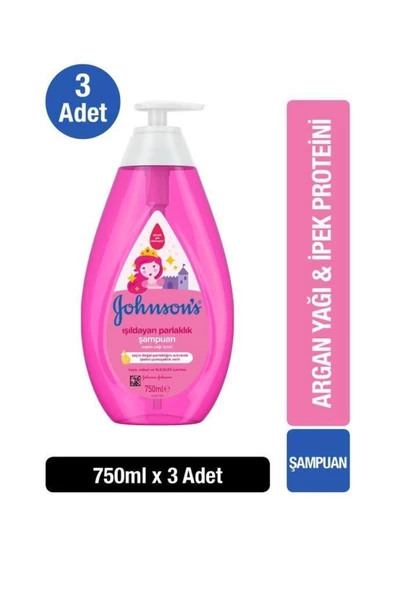 Johnson's Işıldayan Parlaklık Serisi Bebek Şampuanı 750 ml X3 - 2