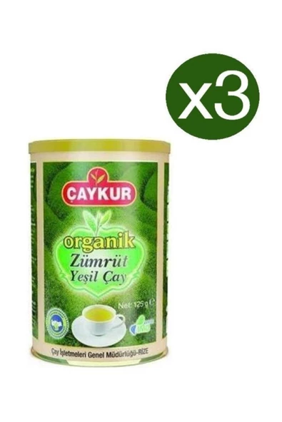 Çaykur Organik Zümrüt Yeşil Çay 125 gr X 3 Adet