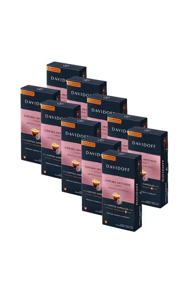 Davidoff Crema Intense Lungo Smooth & Rounded Aluminium Kapsül Kahve 100 Lü (Nespresso Uyumlu)