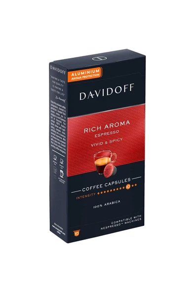 Davidoff Rıch Aroma Espresso Vıvıd & Spıcy Aluminium Kapsül Kahve 10'lu (nespresso Uyumlu) - 3