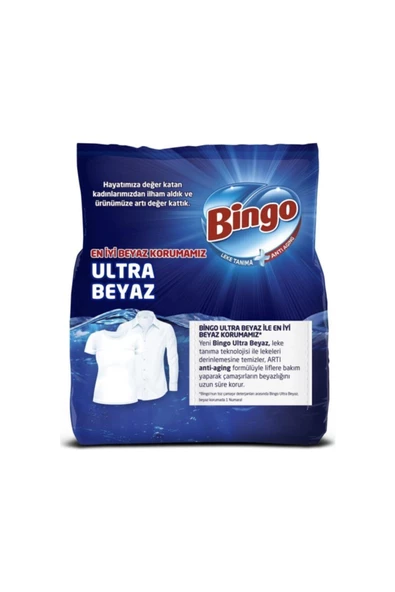 Bingo Matik Toz Çamaşır Deterjanı 4 Kg Ultra Beyaz 2'li - 3