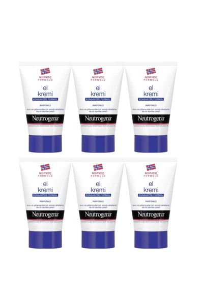 Neutrogena Parfümlü El Kremi 50 Ml 6 Adet