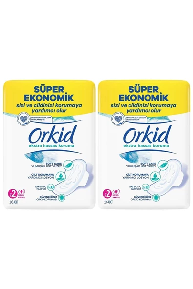 Orkid Extra Hassas Koruma Uzun Süper Ekonomik Paket 32 Ped (16x2) Boy 2 - 2