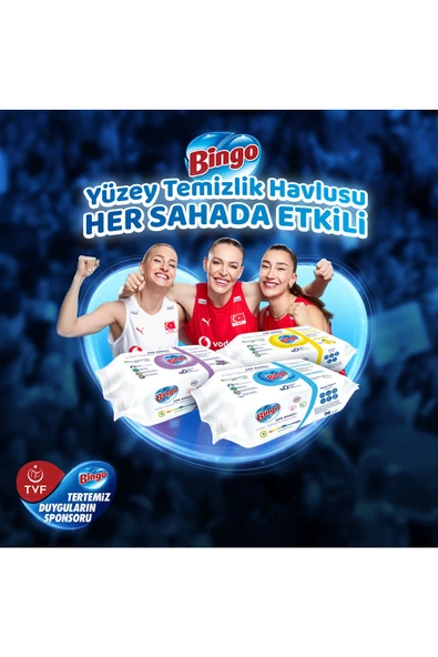 Bingo Pratik Yüzey Temizlik Havlusu Beyaz Sabun 96x3 (288 YAPRAK) - 8