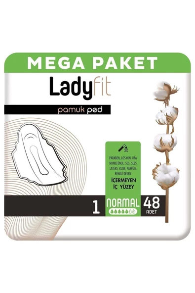 Lady Fit Ladyfit Pamuk Hijyenik Ped Normal 48'li