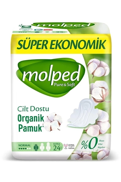 Molped Hijyenik Ped Pure & Soft Süper Eko 24'lü Normal X 6 Paket - 2