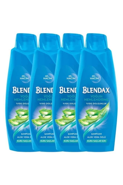 Blendax Yoğun Nemlendirme Aloe Vera Özlü Şampuan 500 ml X 4 Adet