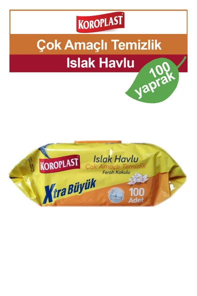 Koroplast Çok Amaçlı Islak Temizlik Havlusu Ferah Kokulu 100 adet