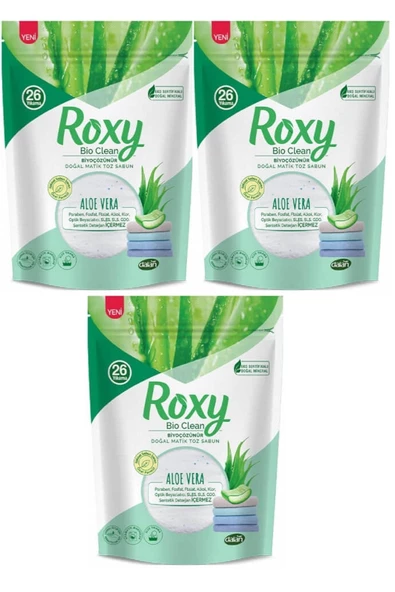 Dalan Roxy Bio Clean Doğal Matik Toz Sabun Aloe Vera 800 Gr 3 Adet