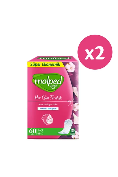 Molped Her Gün Ferahlık Günlük Ped 120 Adet - 3