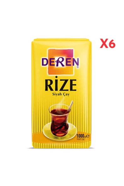 DEREN Rize Dökme Çay 1000 Gr (6 Adet) - 1
