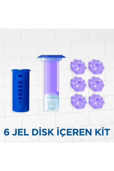 Mr. Muscle Klozet Jel Blok, Tuvalet Temizleyici, Lavanta, 36g - 5