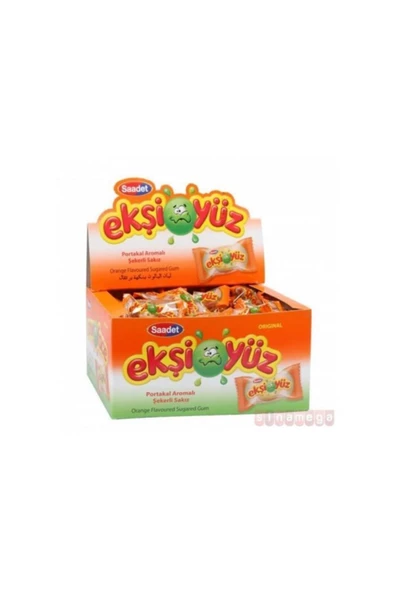 SAADET Ekşiyüz Sakız 100'lü 5 Paket (tutti Frutti Çilek Portakal Kola Böğürtlen) - 5