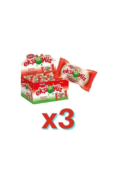 SAADET Ekşiyüz Sakız 100 Adet Kola 3 Paket - 2