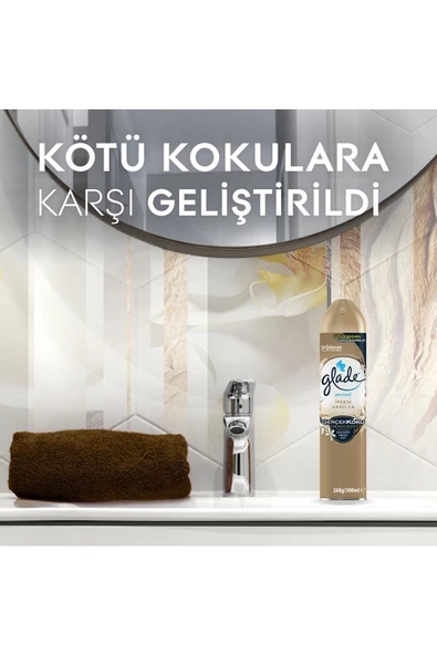 Glade Hava Tazeleyici Aerosol Oda Kokusu İpeksi Vanilya, 300ml - 4
