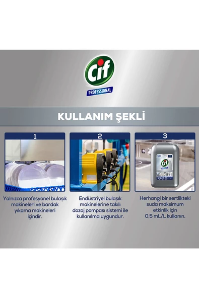 Cif Professional Endüstriyel Bulaşık Makinası Parlatıcısı 10 Lx1 - 5