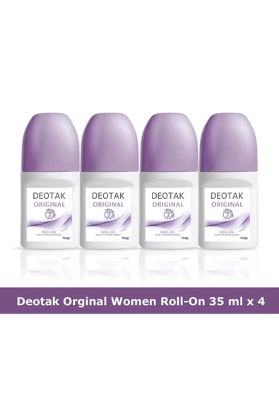 Deotak Original Women Roll-on Deodorant 35 ml X 4 Adet