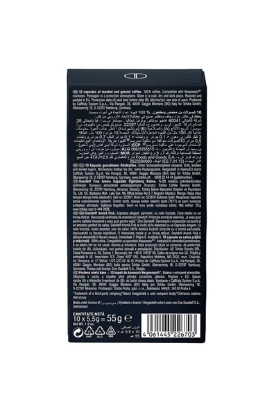 Davidoff Fıne Aroma Espresso Elegant & Fragrant Aluminium Kapsül Kahve 10'lu (nespresso Uyumlu) - 4
