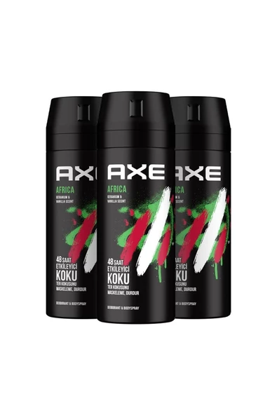 Axe Erkek Sprey Deodorant Africa 48 Saat Etkileyici Koku 150 ml X3 Adet - 2