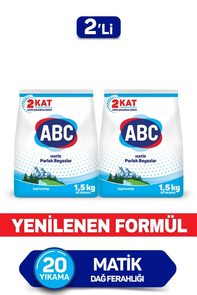 ABC Matik Dağ Ferahlığı 1,5kgx2 Adet