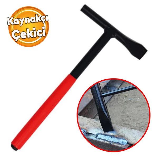 Metal Kaynak Cüruf Çekiç Çapak Alma Temizleme Kaynakçı Çekici Düz Kaski Uçlu Paslanmaz Demir