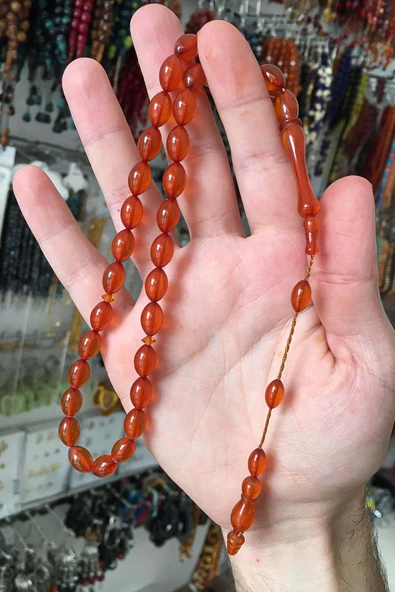 Sıralı Sistem Zar Benzetme Toz Kehribar Tesbih - 3