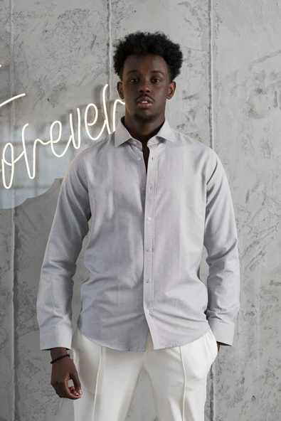 Advante Slimfit Yazlık Düz Pamuklu Gömlek - Resim 2